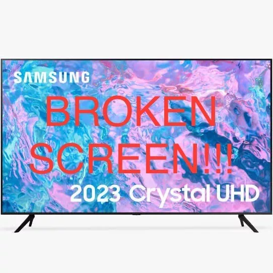 SAMSUNG UE65CU7100KXXU 65 Inch Smart 4K Ultra HD HDR LED TV with "BROKEN SCREEN"