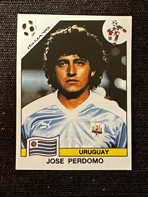 Sticker Panini World Cup Italy 90 Jose Perdomo Uruguay # 372 Recup Removed