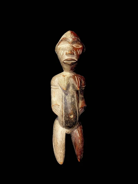 African Tribal Art Wooden Carved statue tribal wood Fang figurine tribe-6554