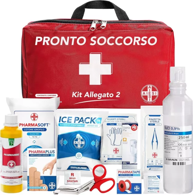 cassetta kit pronto PRIMO SOCCORSO borsa medica kit emergenza per azienda auto 2