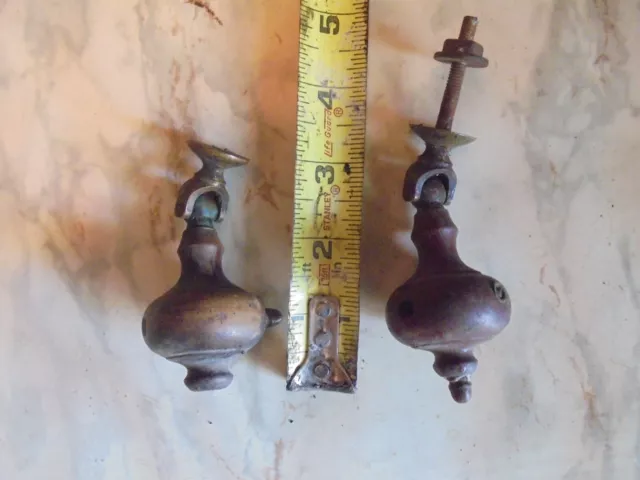 Antique Teardrop Drop Down Drawer Pulls Victorian Eastlake 1800s