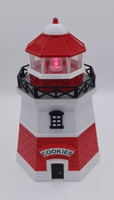 The Original 1999 Fun Damental LIGHTHOUSE Cookie Jar Lights Up Foghorn Sounds