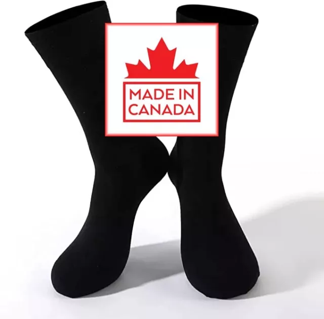 Men's Black Dress Socks - 12 Pairs - Cotton