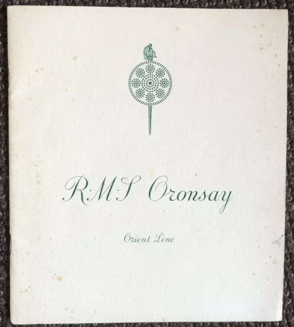 RMS Oronsay Brochure, Orient Line, Passenger Ship, 1950's