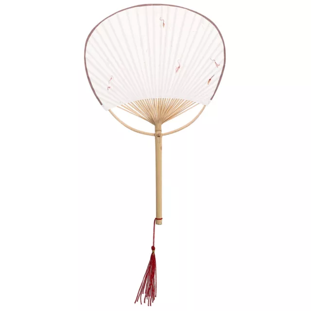 Handheld Chinese Round Fan Traditional Paddle Dance Fan for Wedding Home Decor