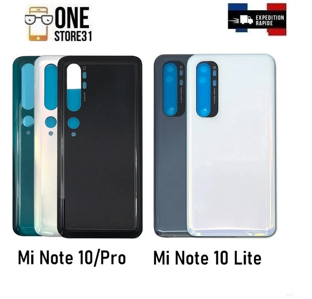 Vitre Arrière (cache Batterie) Pour Xiaomi Mi Note 10 Et 10 Pro - Couleur Blanc - Neuf Sous Emballage