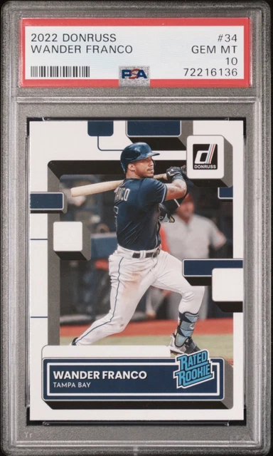 2022 Panini Donruss 34 Wander Franco ROOKIE RC PSA 10 GEM MINT (#2) 🔥🔥