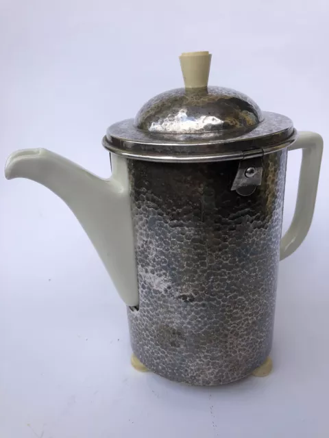 WMF Kaffeekanne Hammerschlag Hutschenreuther Isolierkanne 1 l Art Deco