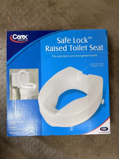 Carex - Safe Lock Bariatric Raised Toilet Seat - WHITE