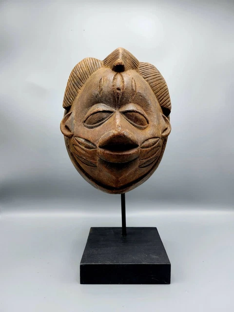 Masque Baoulé / Yaouré – Art Tribal Premier Africain – Côte D’Ivoire – Bois – H 44 Cm