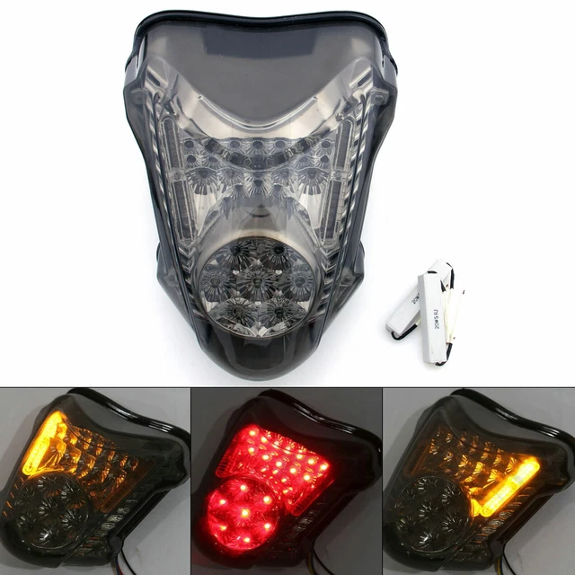 Integrated LED TailLight Turn Signals for Suzuki GSXR 1300 Hayabusa 08-20 Smoke_