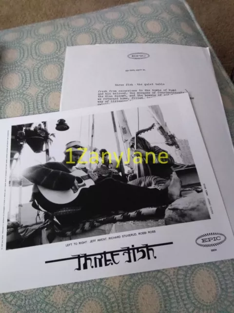 RC2382 Band 8x10 Press Photo PROMO MEDIA, THREE FISH, EPIC RECORDS