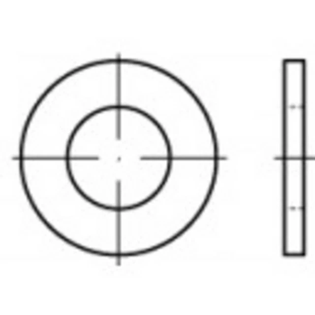Rondelle 10.5 mm 20 mm acier 100 pc(s) TOOLCRAFT 105354