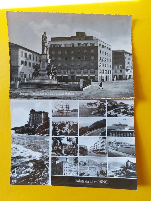 LIVORNO lotto 2 cartoline fg vg