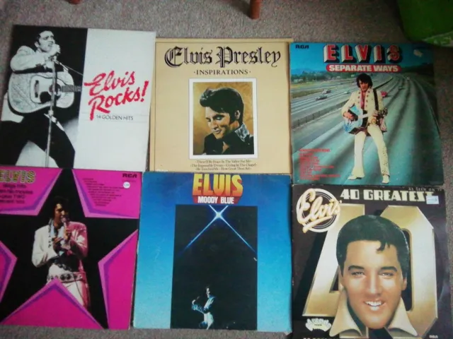 Elvis Presley Vinyl LP Records Job Lot Rock N Roll 50s 60s 70s Greatest Hits