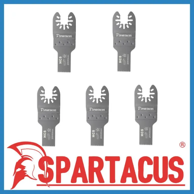 5 x Spartacus 20mm Oscillating Multi Tool Multitool Plunge Cutting Wood Blades