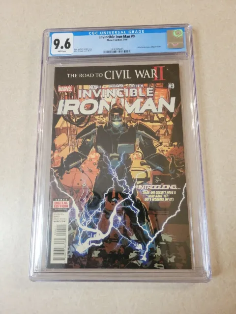 Comic Book Invincible Iron Man #9 CGC 9.6 1st Printing 1st Riri Williams🔥🔥