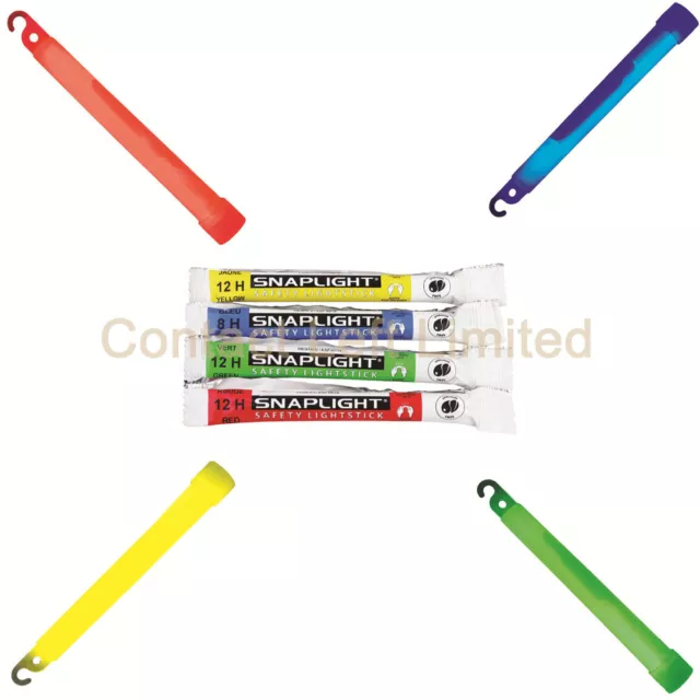 6" Snap Light Survival Safety Glow Stick 4 Colours Glowsticks Hiking Cyalume