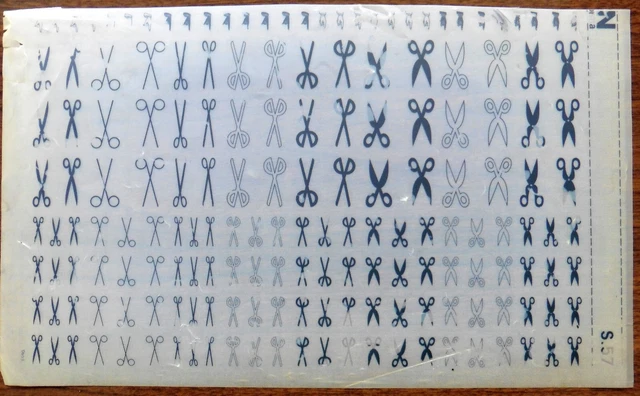 Buchstabensatz - Symbole - Schere