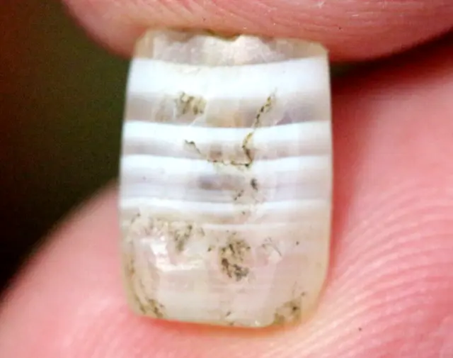 Est 2000 Years Old Bactrian Near Eastern Agate Banded Bead Stripes #L817