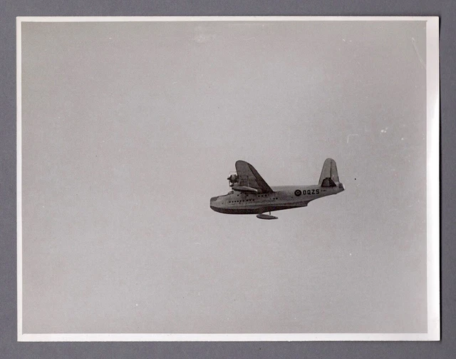 Short Sunderland Flying Boat Oqzs Vintage Original Press Photo Raf 3