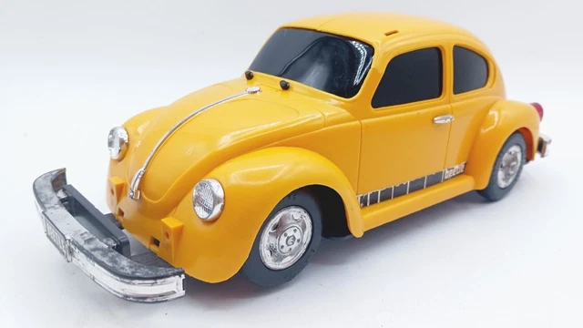 Vintage TM Japan Battery Operated Plastic Volkswagen Beetle 1/24 Ext Ft  Bumper