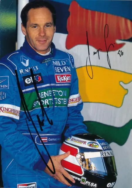 Gerhard Berger  - Autogramm Handsigniert - Formel 1 X58