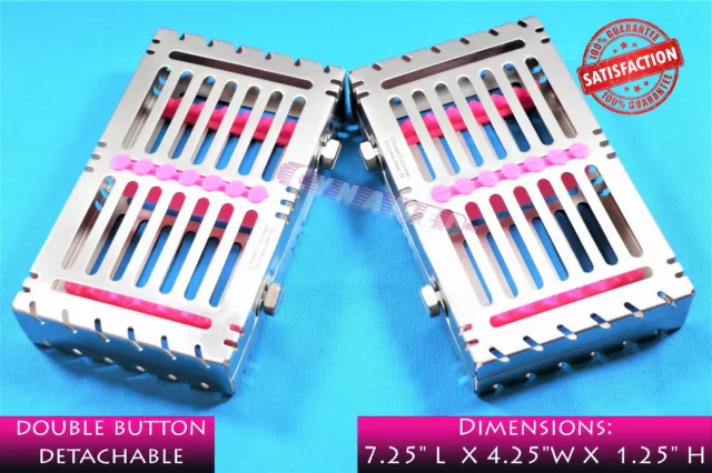 Detachable Sterilization Tray For 7 Instruments German Premium Pink Dental