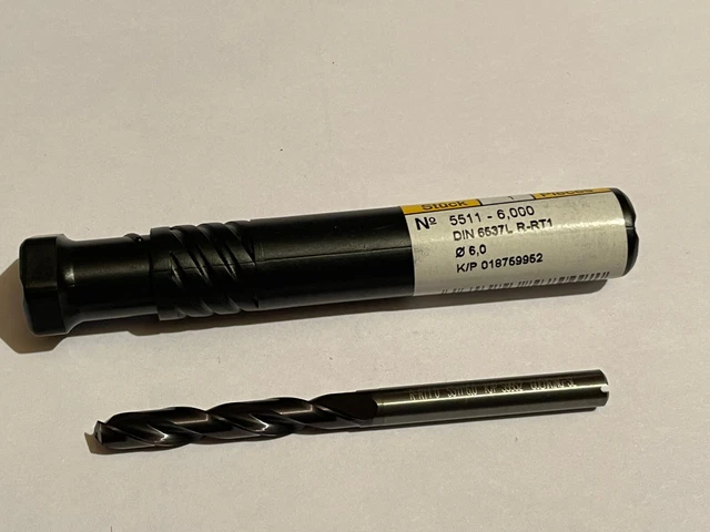 1pc CARBIDE DRILL GUHRING DIN 6537L R-RT 1 D6 Ø6 5xD nano-FIREX L82mm