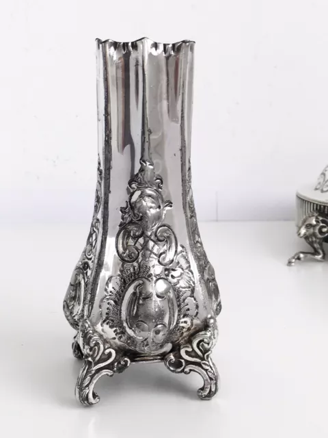 Excellent Antique Victorian Silver Plated Vase