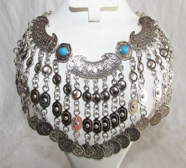 Vintage Wonderful Ottoman Palace Style Choker Necklace Tribal Woman Jewelry