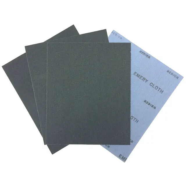 9 x 11 EMERY CLOTH SANDPAPER SHEETS- MEDIUM GRIT - 49 PIECES - OLD STOCK