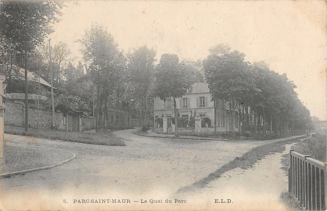Cpa 94 Parc Saint Maur Le Quai Du Parc