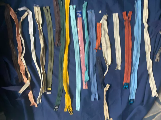 Job Lot Vintage Zips X 50