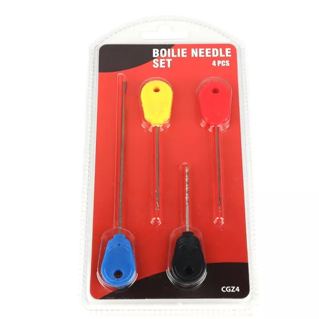 Essential 4pcs1set Carp Fishing Boilie Baiting Needle Set Tool Kit for Anglers