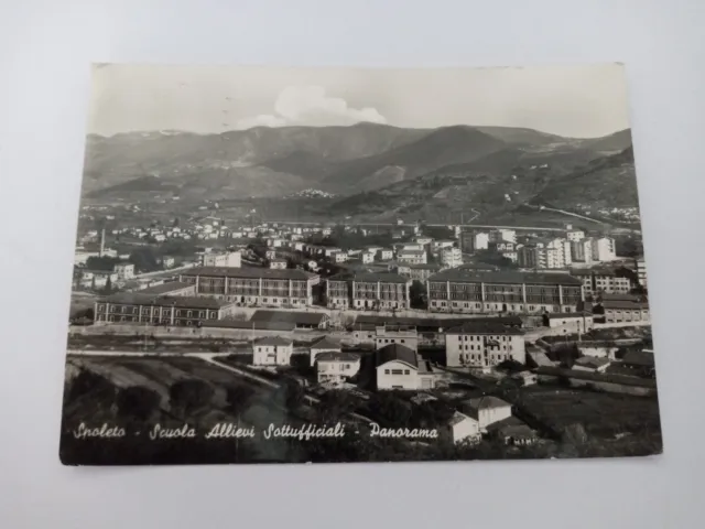 Cartolina "Spoleto - Scuola Allievi Sottufficiali - Panorama" Viaggiata (1963)