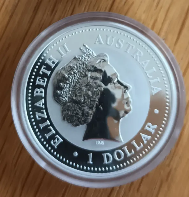 Neu! 1 Australia Dollar Silber Münze 2007 Kookaburra Queen Elizabeth II 1 Stück