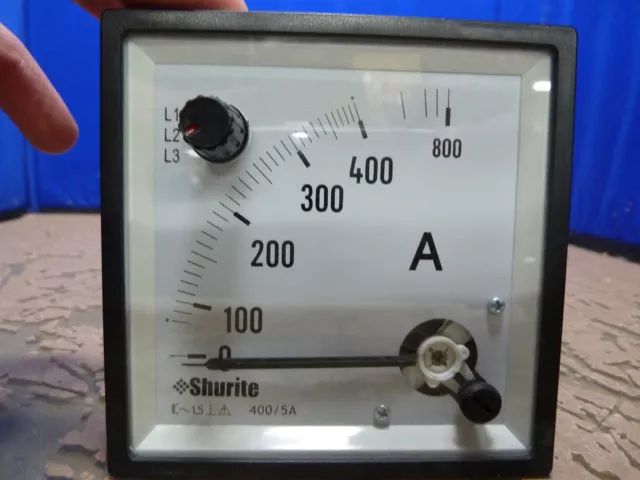 Shurite CPT-96 72A 400/5A 800A ammeter 3 phase CAT III 300V [R-5]