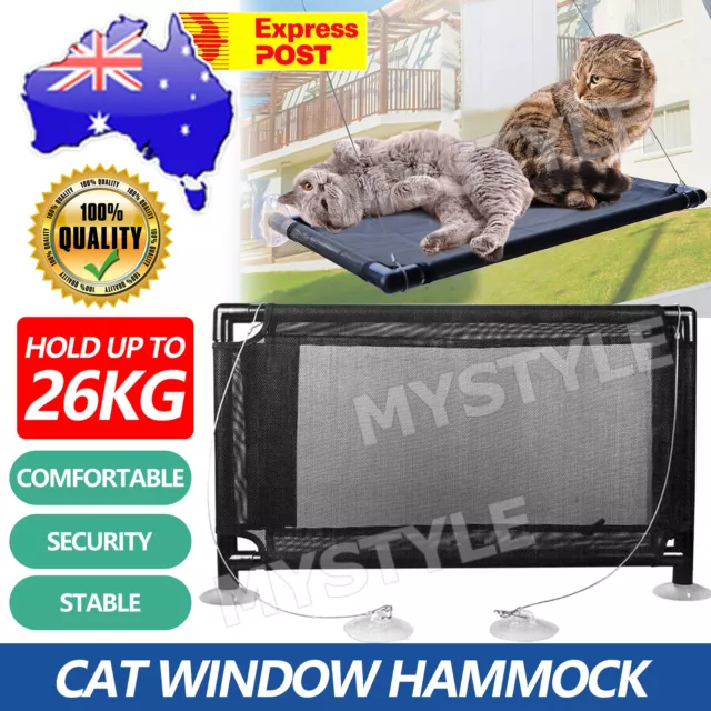 Pet Cat Window Hanging Hammock Perch Bed Hold Up To 60lbs Mounted Durable Seat