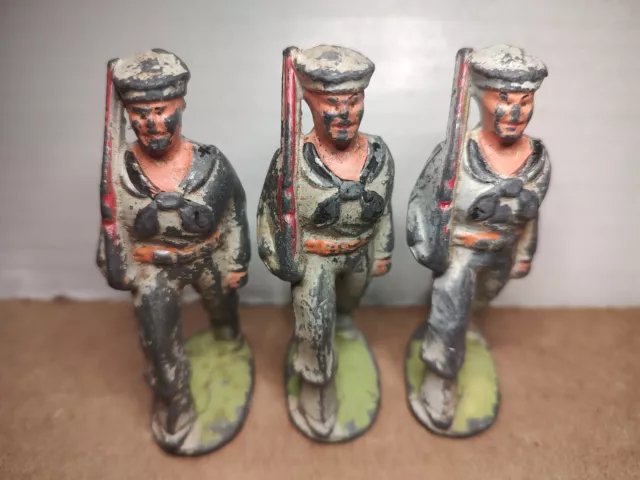 3 Manoil WW1 Sailors Toy Soldiers Lot