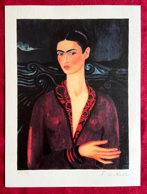 Frida Kahlo Lithographie 1986 ( Salvador Dali Picasso Magritte Georgia O'Keeffe)