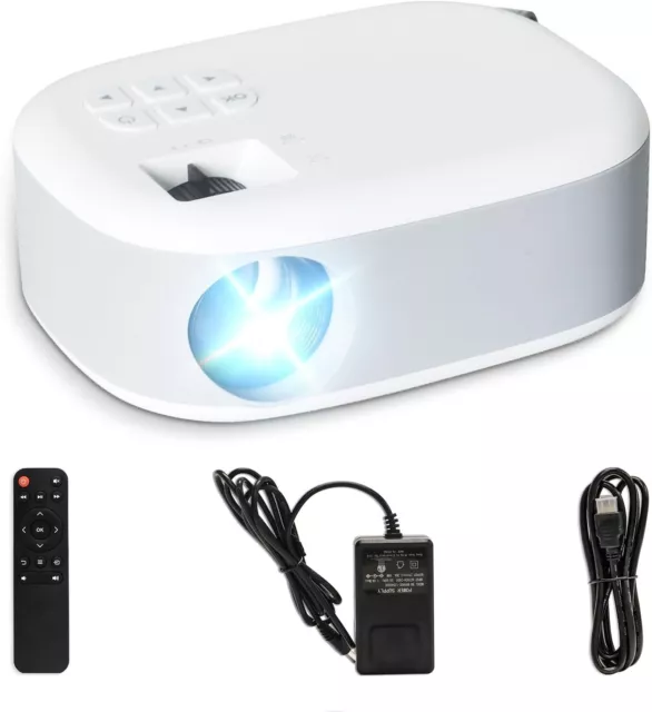 LQWELL® Mini Beamer Tragbar Projektor Full HD 1080P unterstütztfor 15000L PC PS5