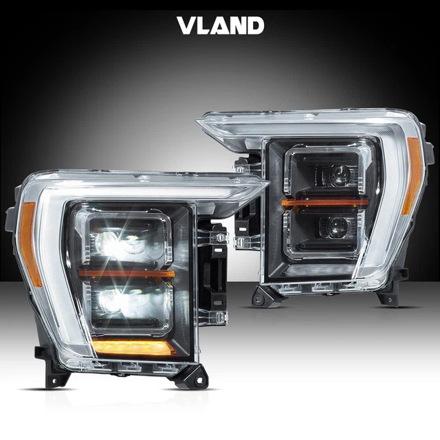 VLAND LED Matrix Projector Headlights Fit For Ford F-150 2021 Up to Now(Including 2022, 2023