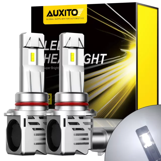 2X HB3 9005 LED White Headlight Bulbs High Low Beam 30000LM Plug&Play Waterproof