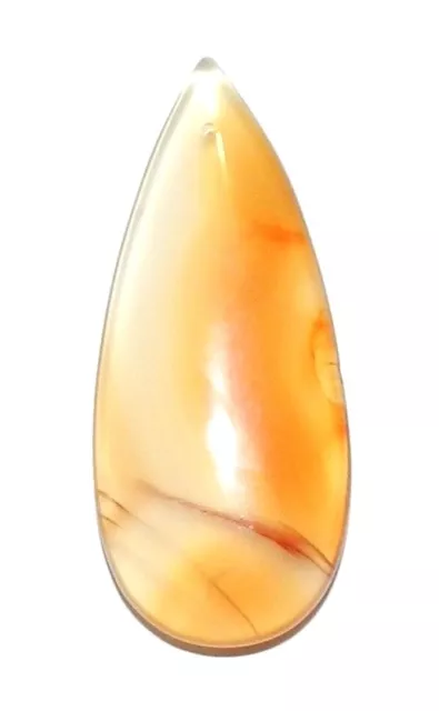 P851 Red Agate 47mm Top-Drilled Teardrop Gemstone Pendant Bead