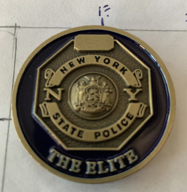 NEW YORK STATE Police Troop Bronze Antique Elite Trooper Sp Nysp