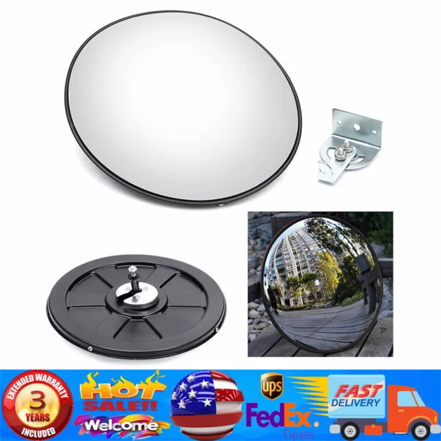 12" Wide Angle Mirror Security Convex Mirror Outdoor Road Traffic Driveway Safe