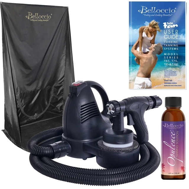 Aerógrafo sin sol Belloccio T75 SISTEMA DE BRONCEADO EN AEROSOL HVLP Tienda de cortina de opulencia