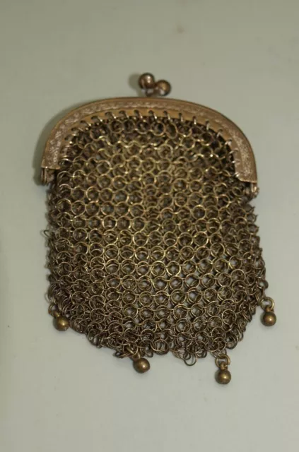 Antique Victorian Chain Link Coin Purse small