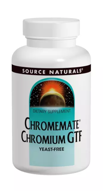 Source Naturals Chrome mate Chromium GTF Yeast Free 200 mcg 60 Tabs